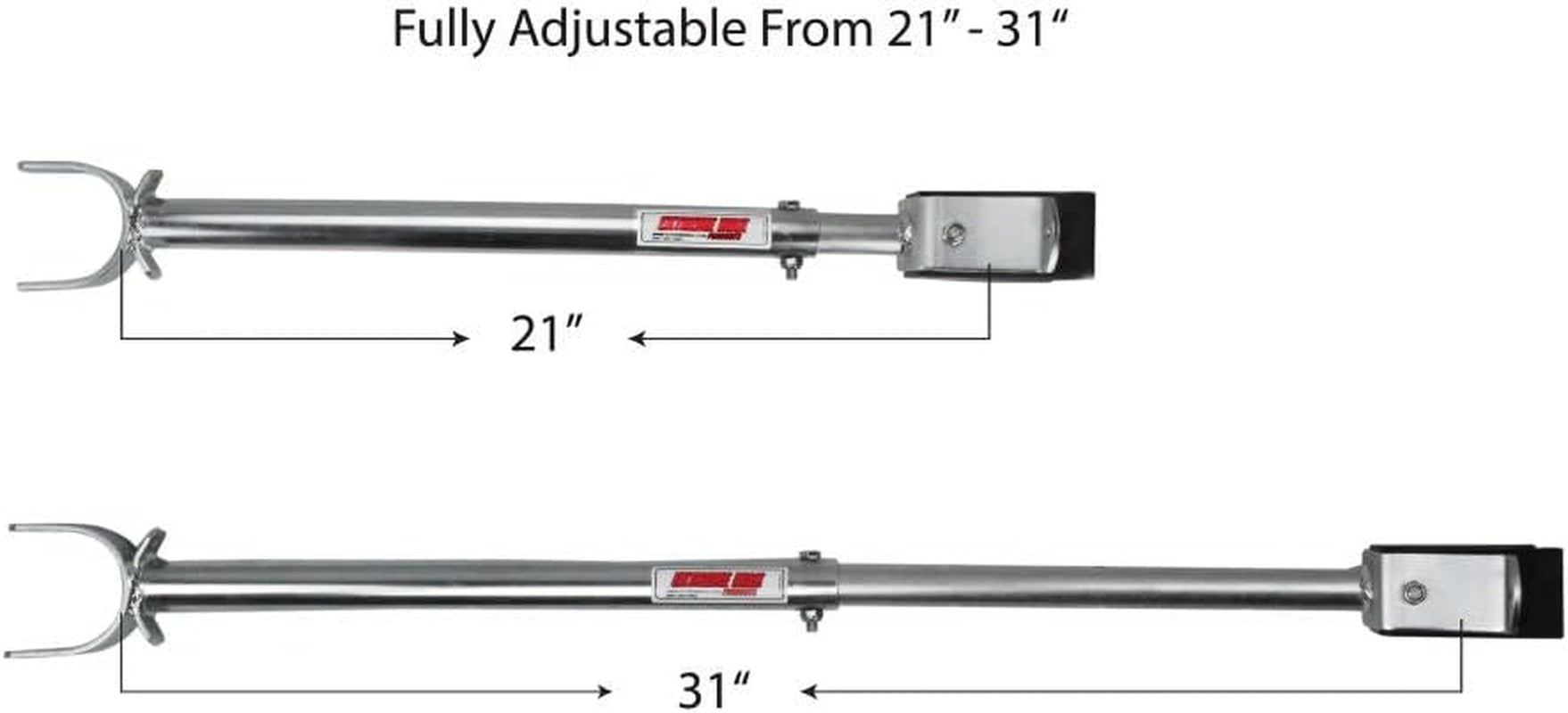 3005.3852 Straight Transom Saver with Roller Mount - 21" to 31"