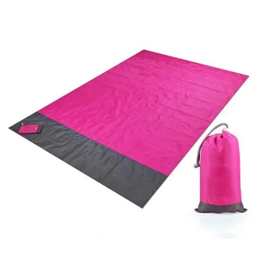 Portable Waterproof Picnic Mat Beach Mat Pocket Blanket Maroon Asteria