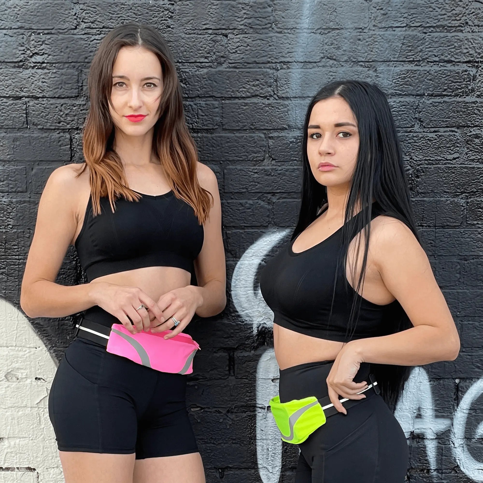 Water-Resistant Sport Waist Pack Running Belt with Reflective Strip Black Lavender