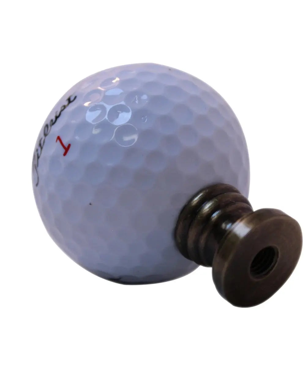 Golf Ball Lamp Finial, White, 2.25"h Thulite