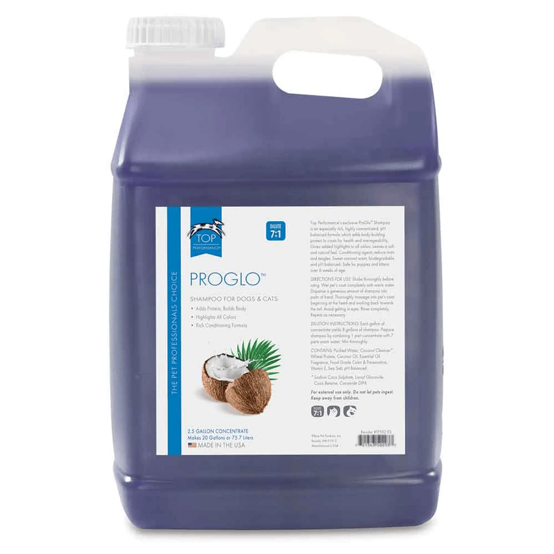 TP ProGlo Premium Shampoo - 2.5 Gallon White Diomedes