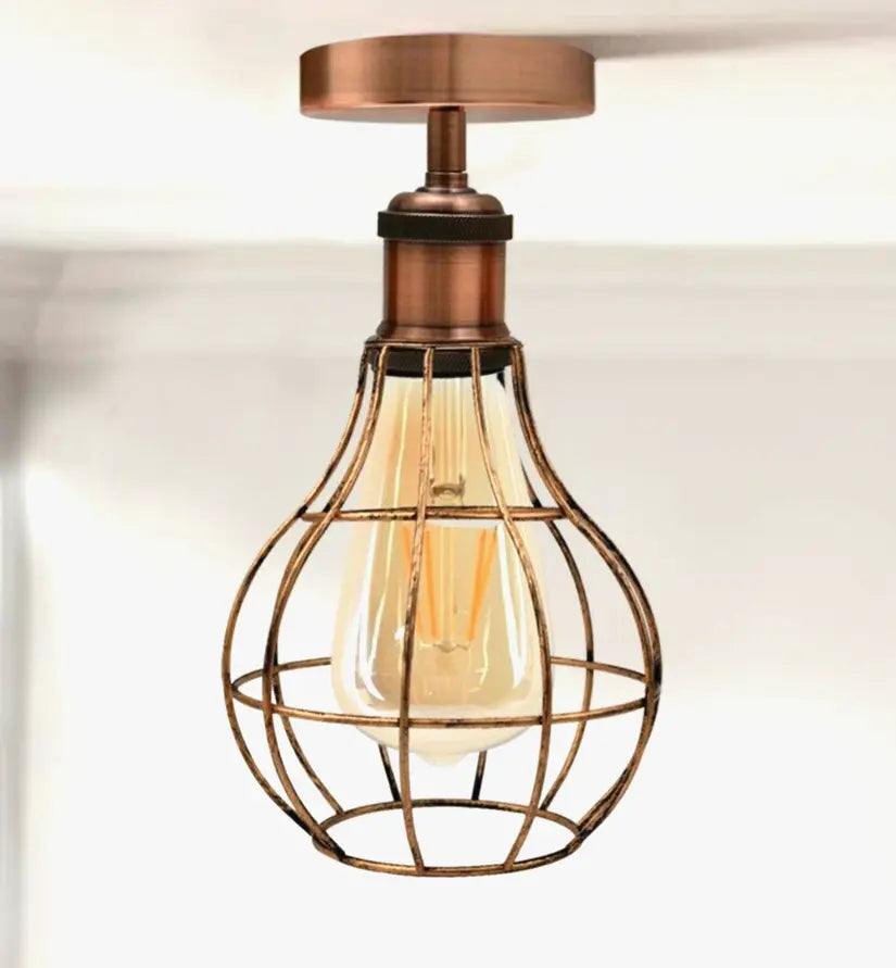 Vintage Industrial Flush Mount Ceiling Lamp Fittings~3666 Sangria Angel
