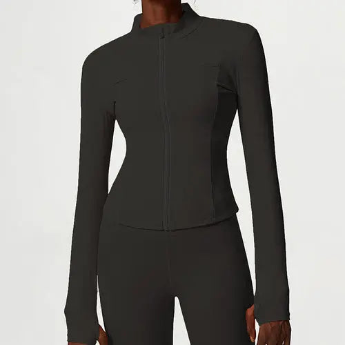 Nude Zipper Yoga Jacket Harlequin Iolaus