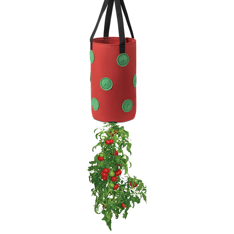 Strawberry Grow Bag Nonwoven Fabric Vertical Jardin Garden Maroon Asteria