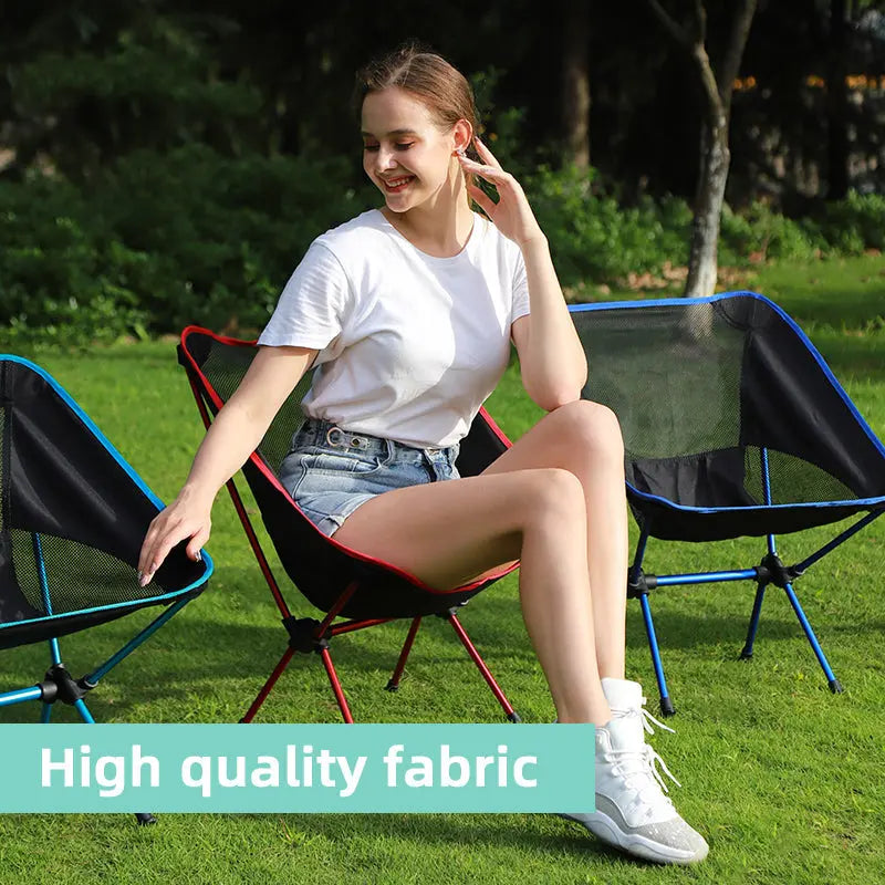 Ultralight Outdoor Folding Camping Chair Picnic Foldable Maroon Asteria