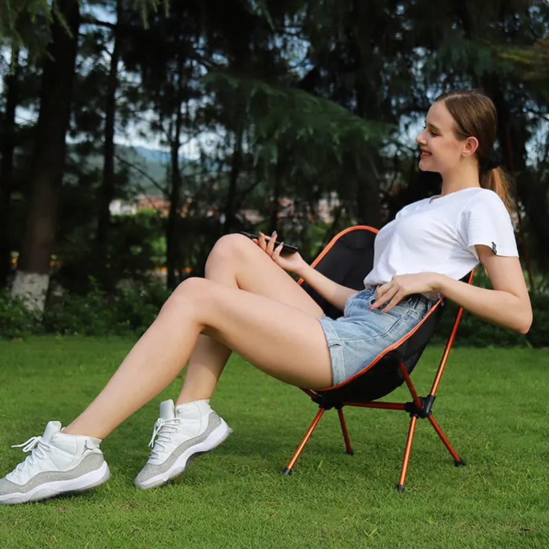 Ultralight Outdoor Folding Camping Chair Picnic Foldable Maroon Asteria