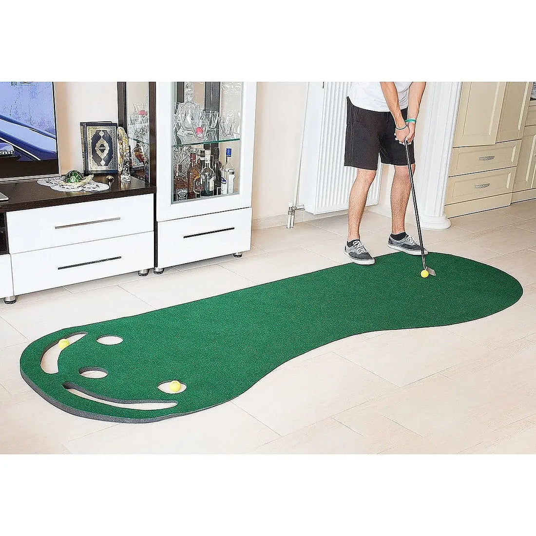 Golf Putting Green Par Three 95cm x 275cm Magenta Danae