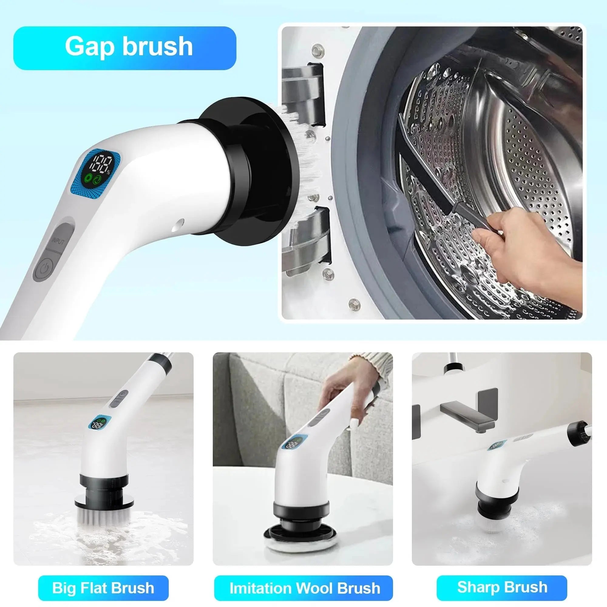 Electric Spin Scrubber For Cleaning - Bathroom Floor Shower Scrubber CJDropshipping