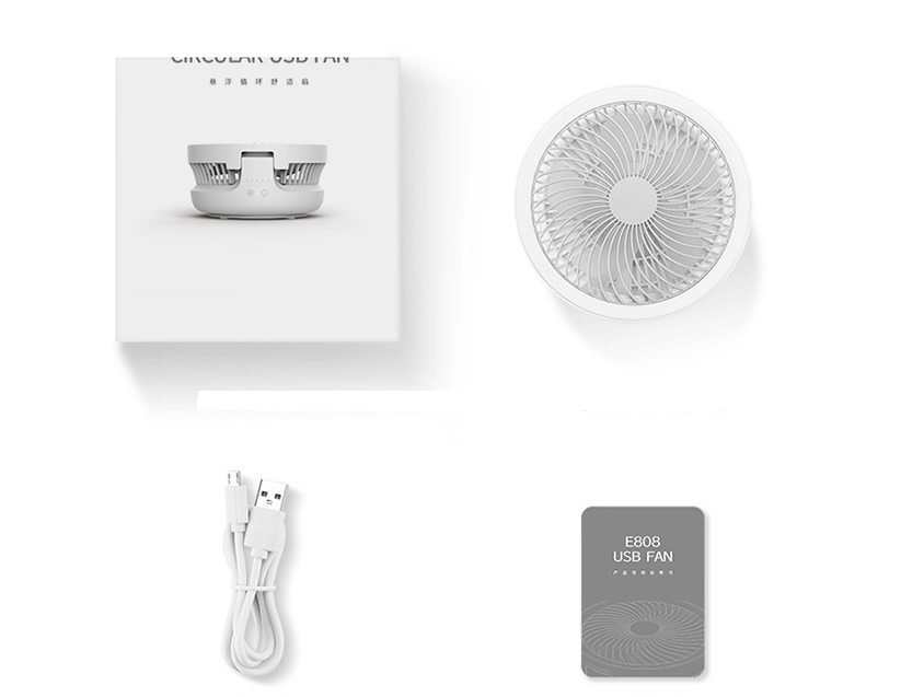 Wireless Suspended Air Circulation Fan USB Rechargeable Maroon Asteria