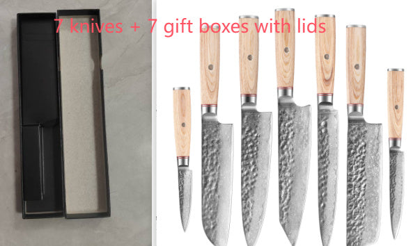 Damascus Steel Hand Kitchen Knife Pink Lucy