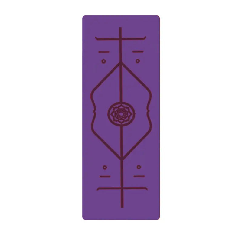 Non Slip TPE Yoga Mat Position Line Beginner Pink Lucy