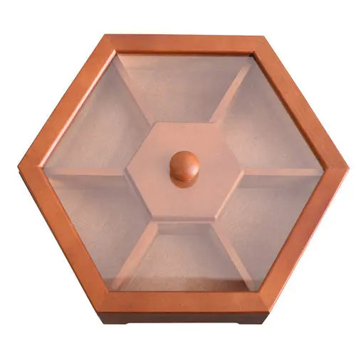 Tray nut Storage Divided Grid With Lid Dried Fruit Box Crimson Medea