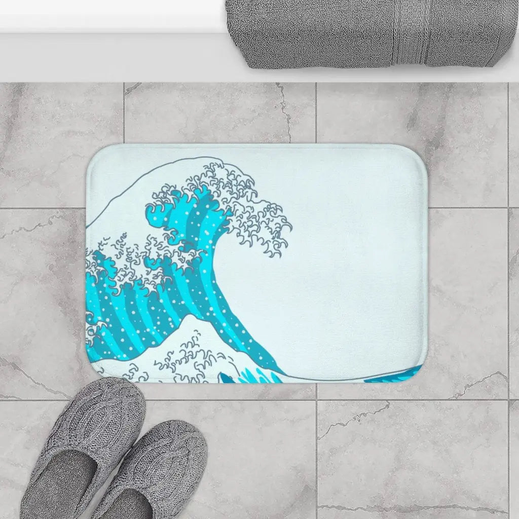Waves Bath Mat Yellow Pandora