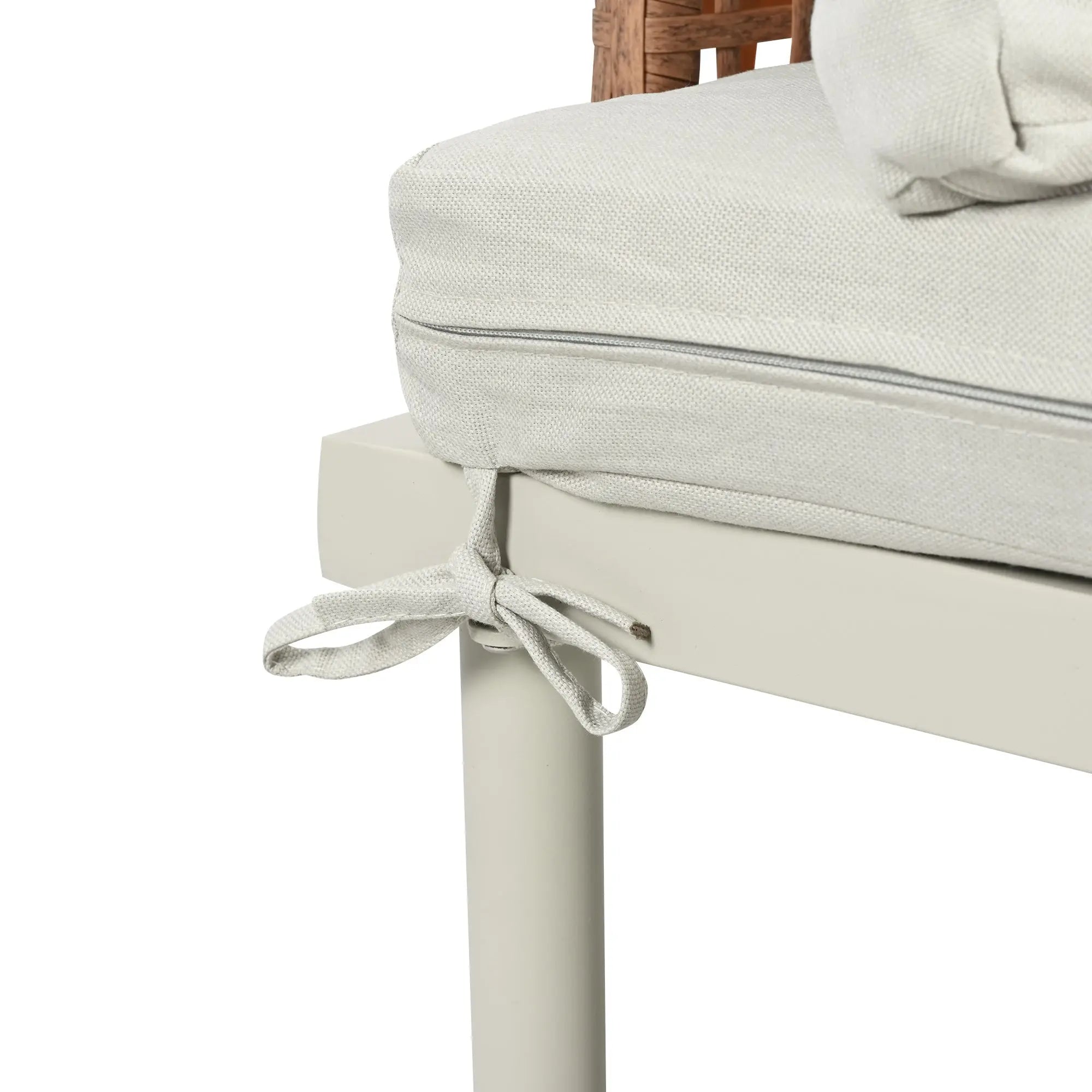 6-Piece Patio Sofa Furniture Set, Half Moon Outdoor Sectional Sofa Sangria Beech