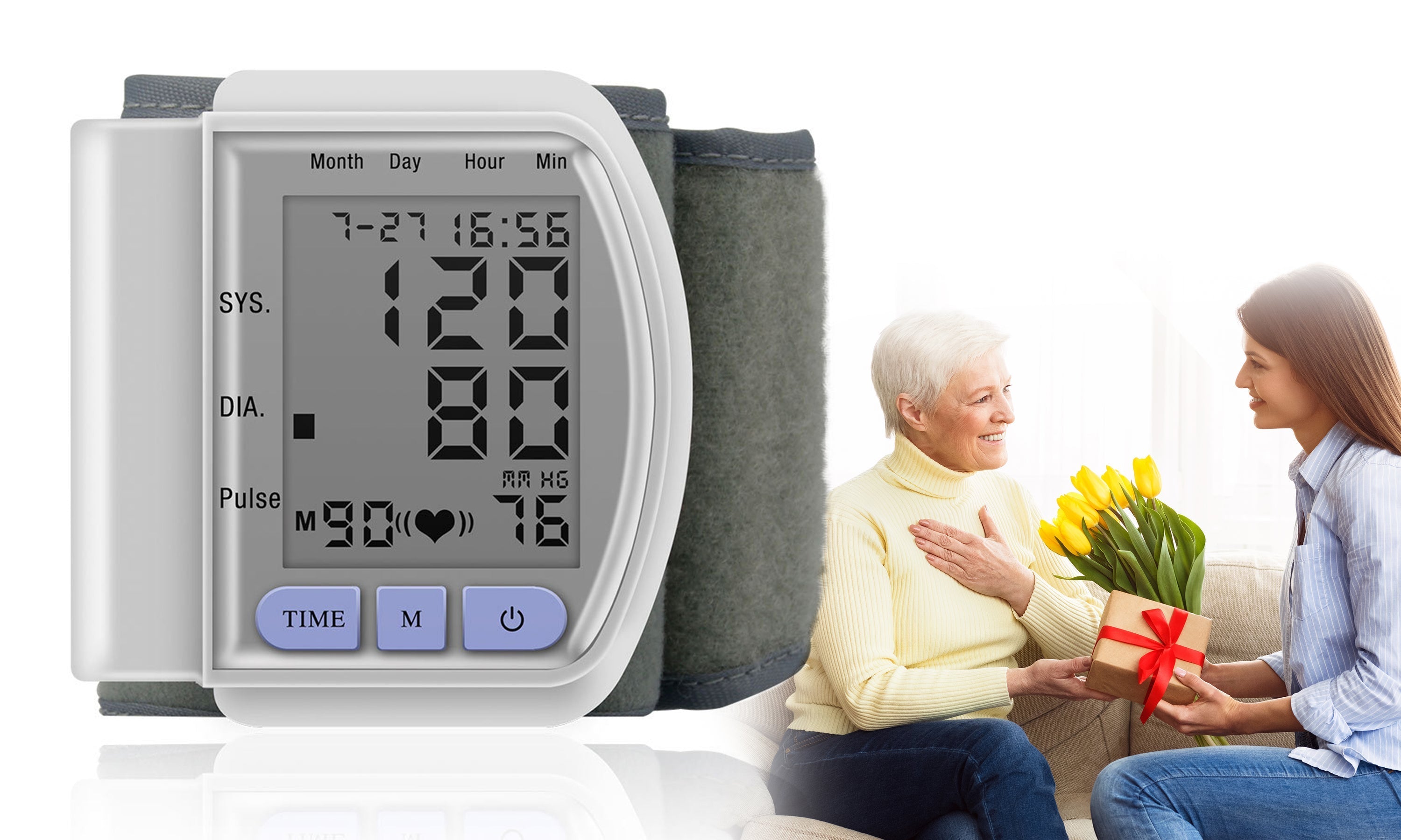 Real-Time Health Monitoring Kit with Forehead Thermometer & Blood Pink Iolaus