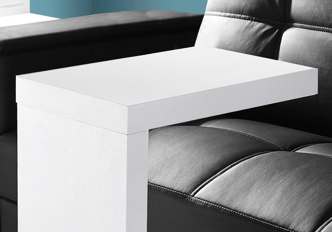 11.5" x 18" x 24" White Hollow Core Particle Board  Accent Table Jade