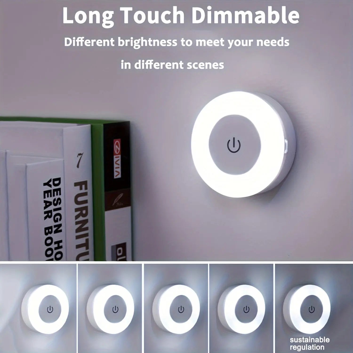 Versatile LED Touch Night Light for Home Decor Champagne Apollo