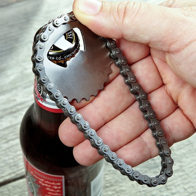 Bike Chain Bottle Opener Fuchsia Molly