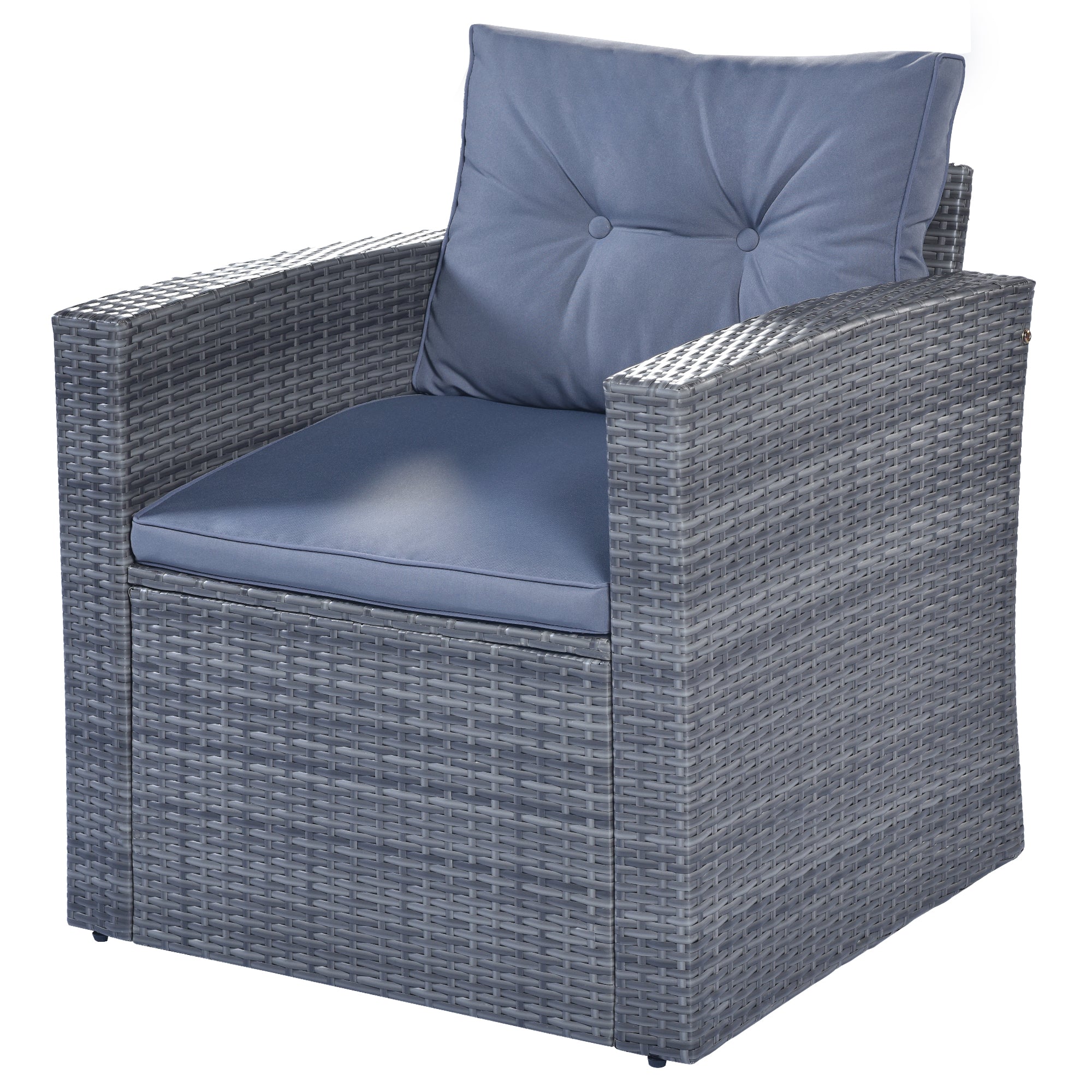 6-piece All-Weather PE rattan Patio Outdoor Dining Conversation Sangria Beech