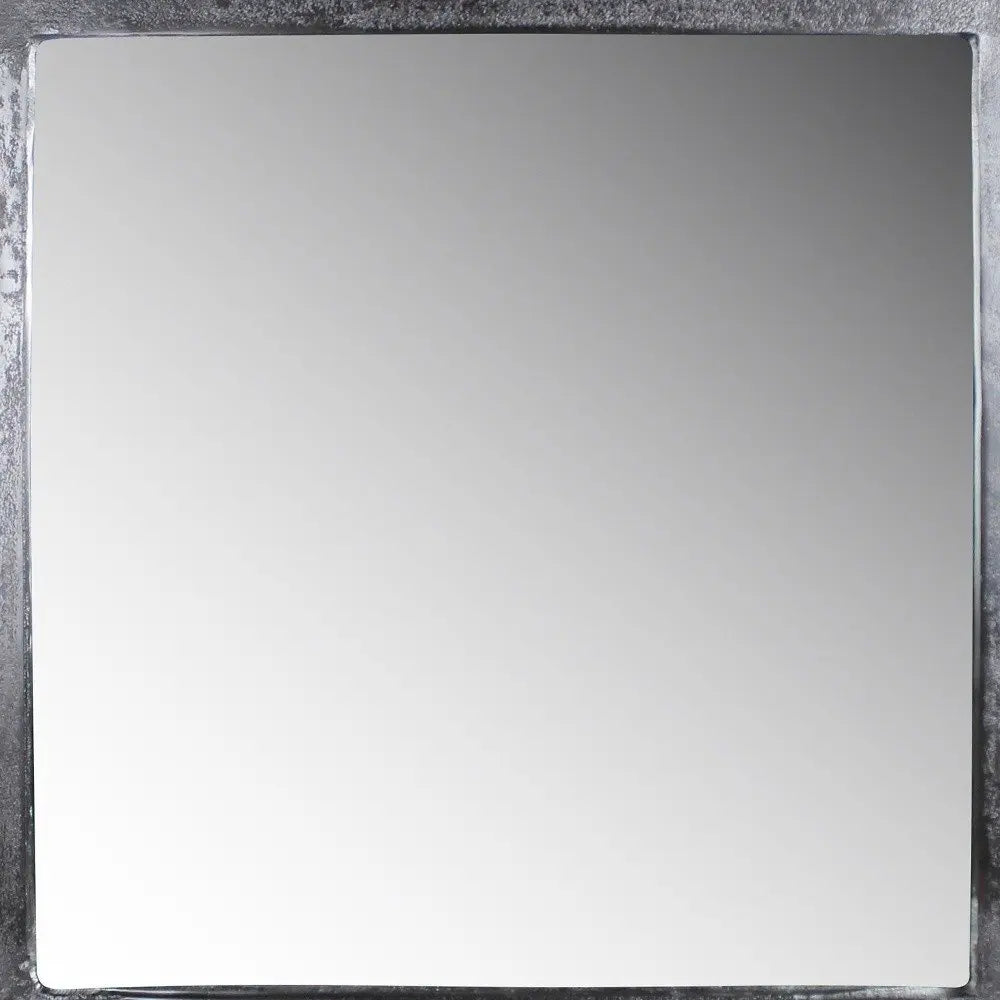27" Silver Framed Accent Mirror White Diomedes