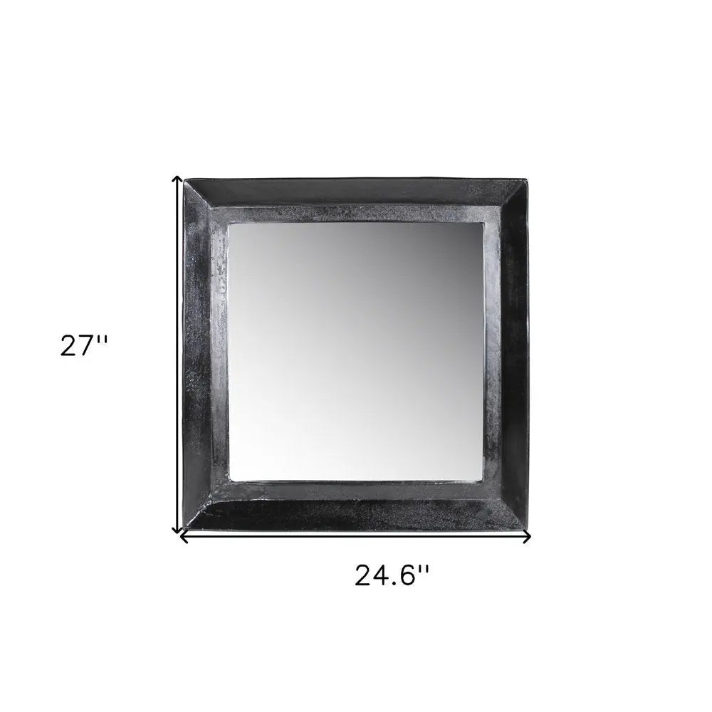 27" Silver Framed Accent Mirror White Diomedes