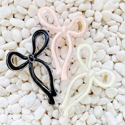 Annie Bow Hair Claw Set Of 3 Fuchsia Hercules