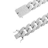 MONEYED 12MM 925 MOISSANITE CUBAN CHAIN | 991401 Lilac Quartz