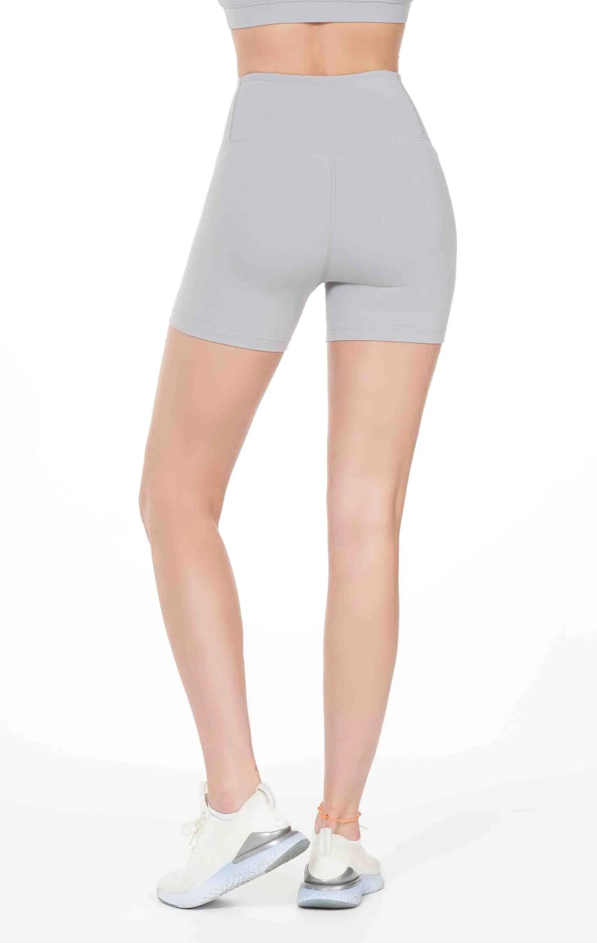 Hybrid Cloudlux Shorts High Waist (tight) - Stone Grey Lemon Molly