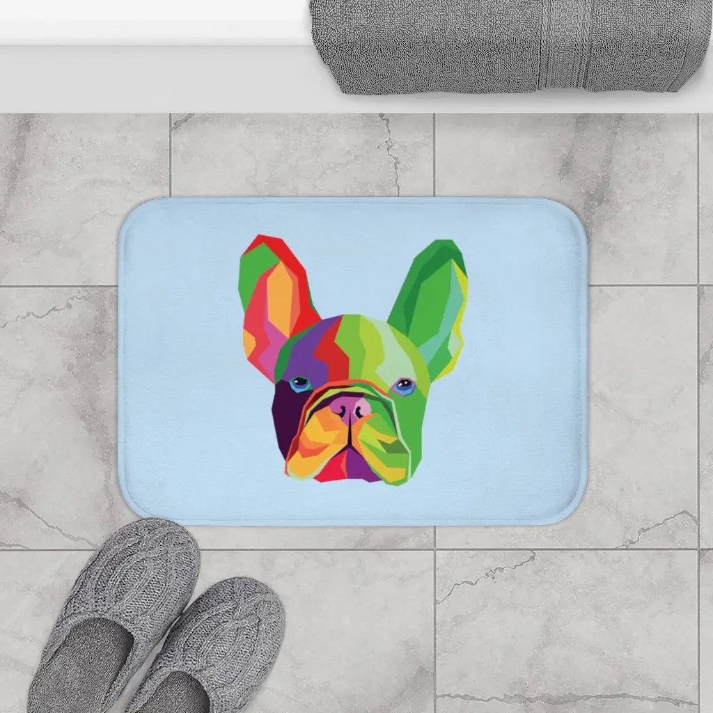 Colorful Dog Bath Mat Yellow Pandora