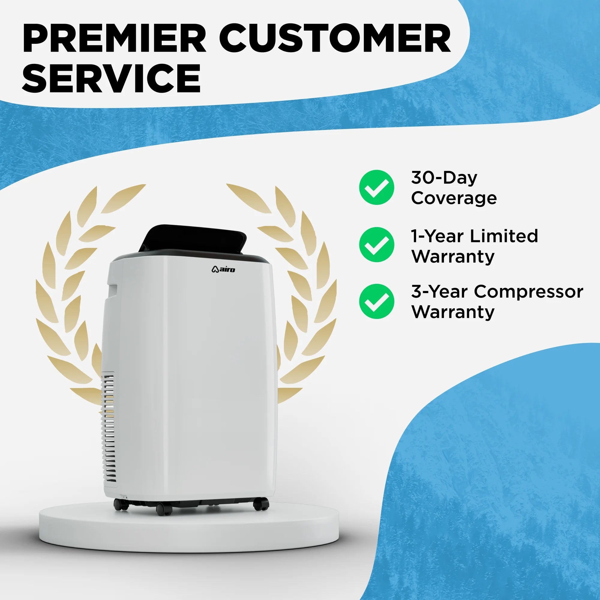 Airo Portable Air Conditioner 8000 BTU (6000 BTU DOE), Standing AC Unit with DIY Window Kit