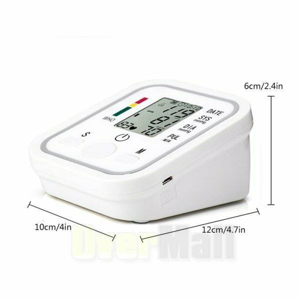 Arm Automatic Blood Pressure Monitor Measuring Arterial Pressure White Eucalyptus