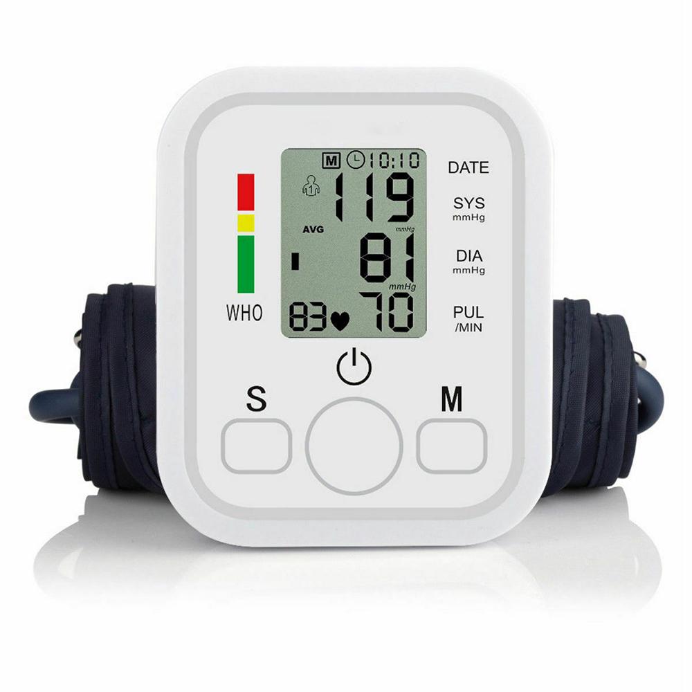 Arm Automatic Blood Pressure Monitor Measuring Arterial Pressure White Eucalyptus