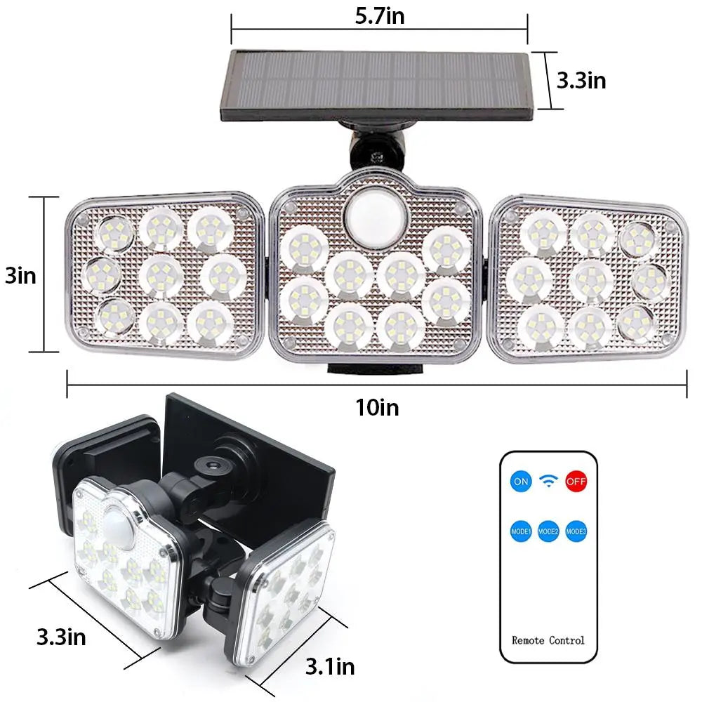 3 Adjustable Heads 270° Wide Angle Illumination Solar Lights Outdoor Pink Iolaus