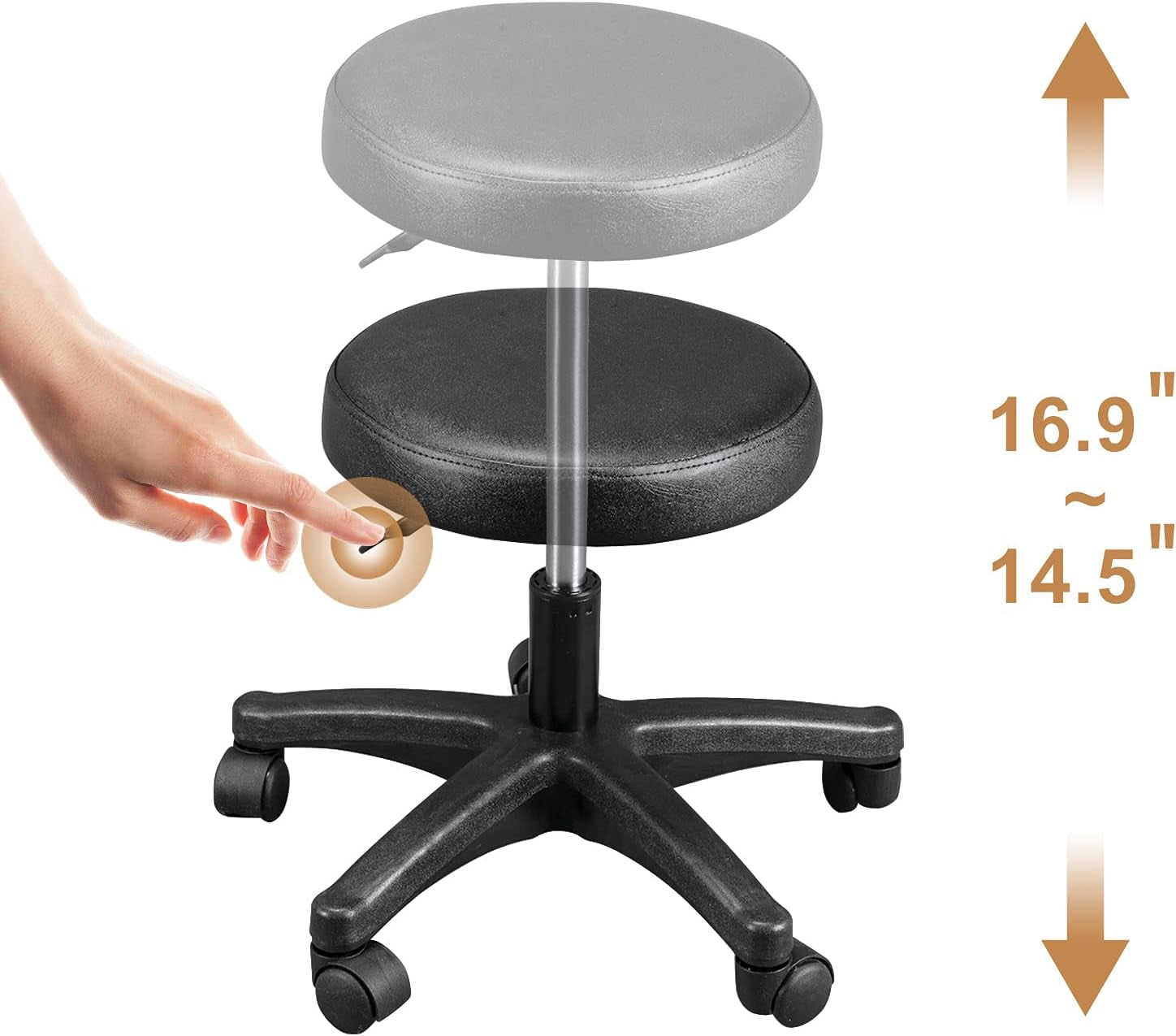 Height Adjustable Salon Tattoo Chair Esthetician Bed,Multi-Purpose Facial Bed Chair for Barber Spa Beauty Salon with Hydraulic Stool Equipment (Black)