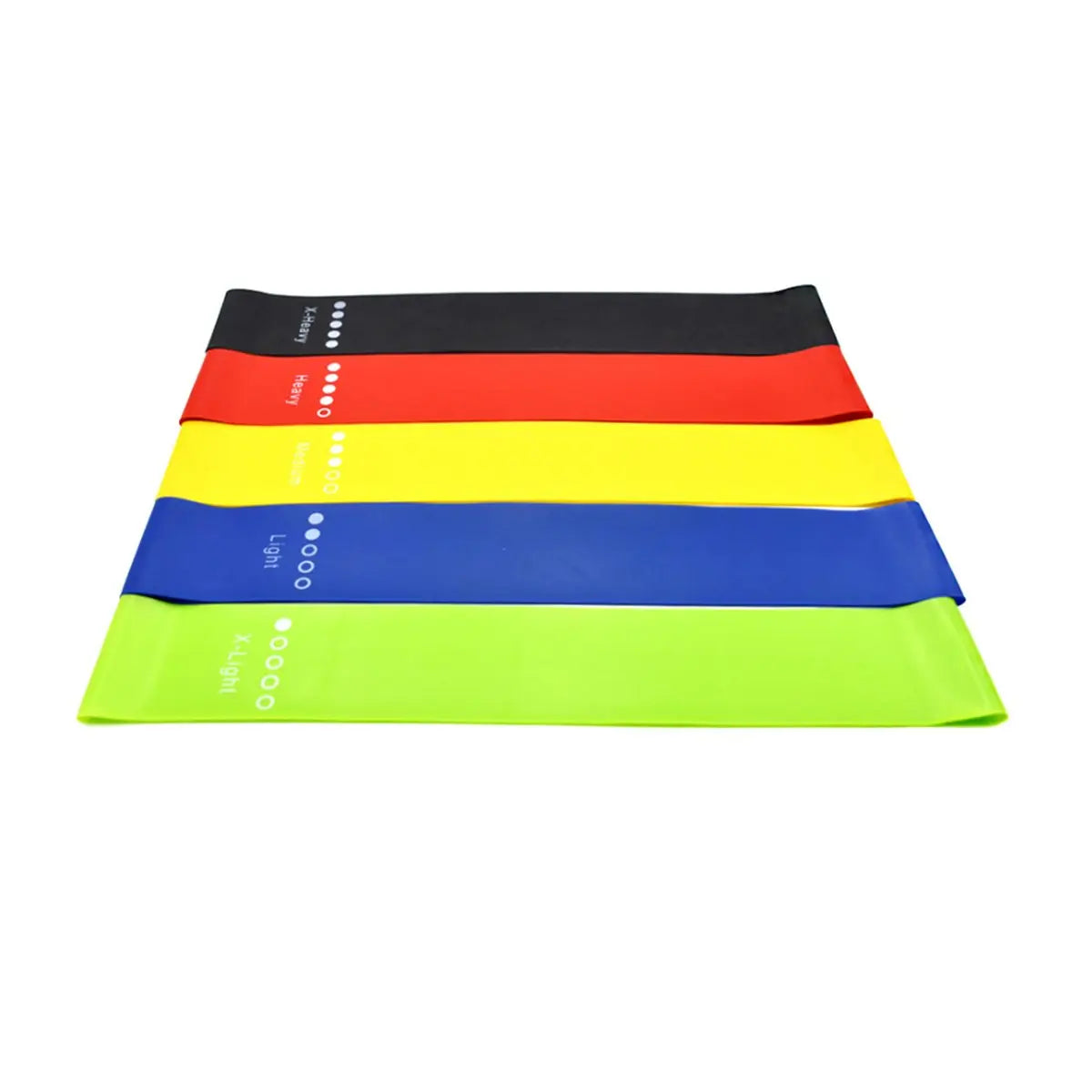 Flex And Stretch Set Of 5 Exercise Latex Bands Salmon Lucky