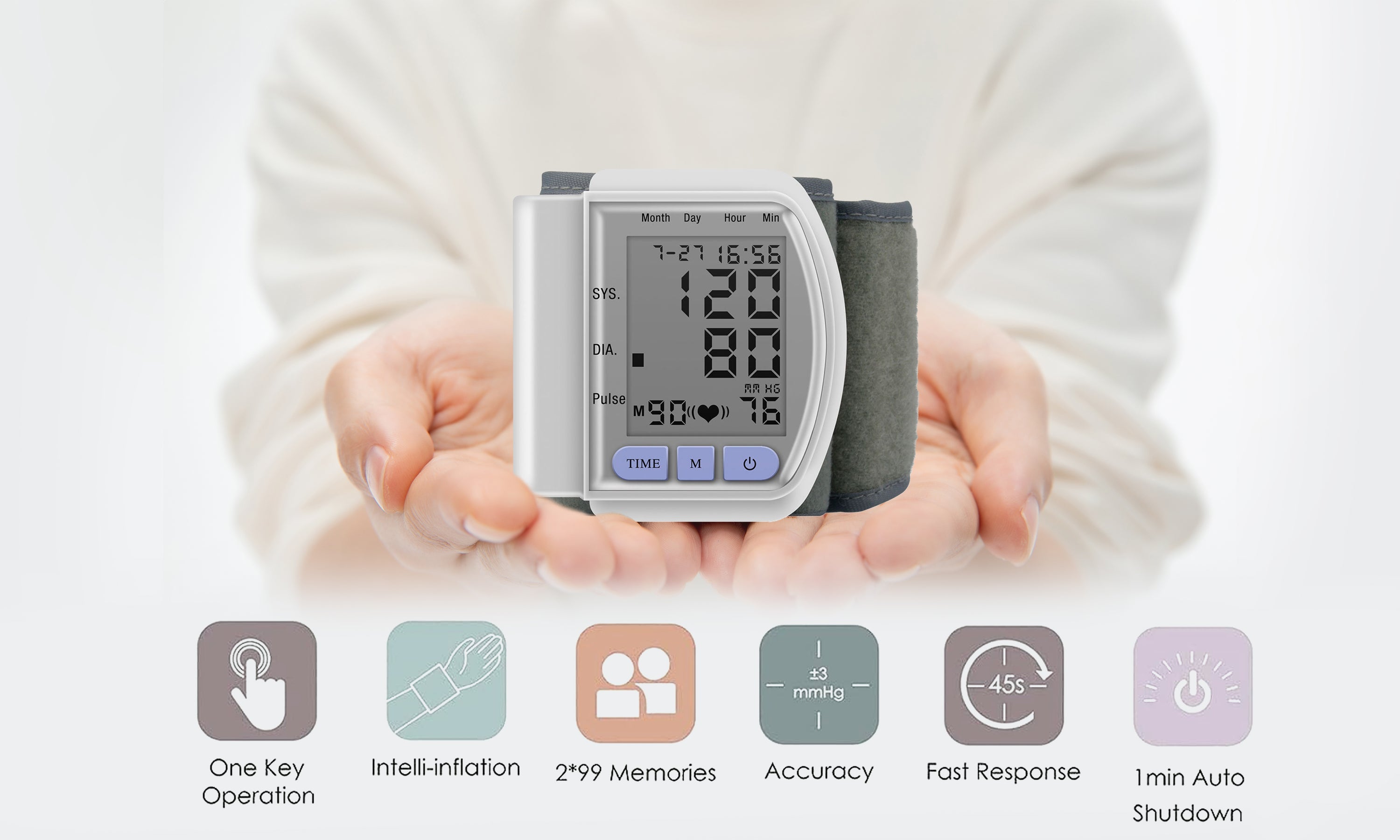 Real-Time Health Monitoring Kit with Forehead Thermometer & Blood Pink Iolaus