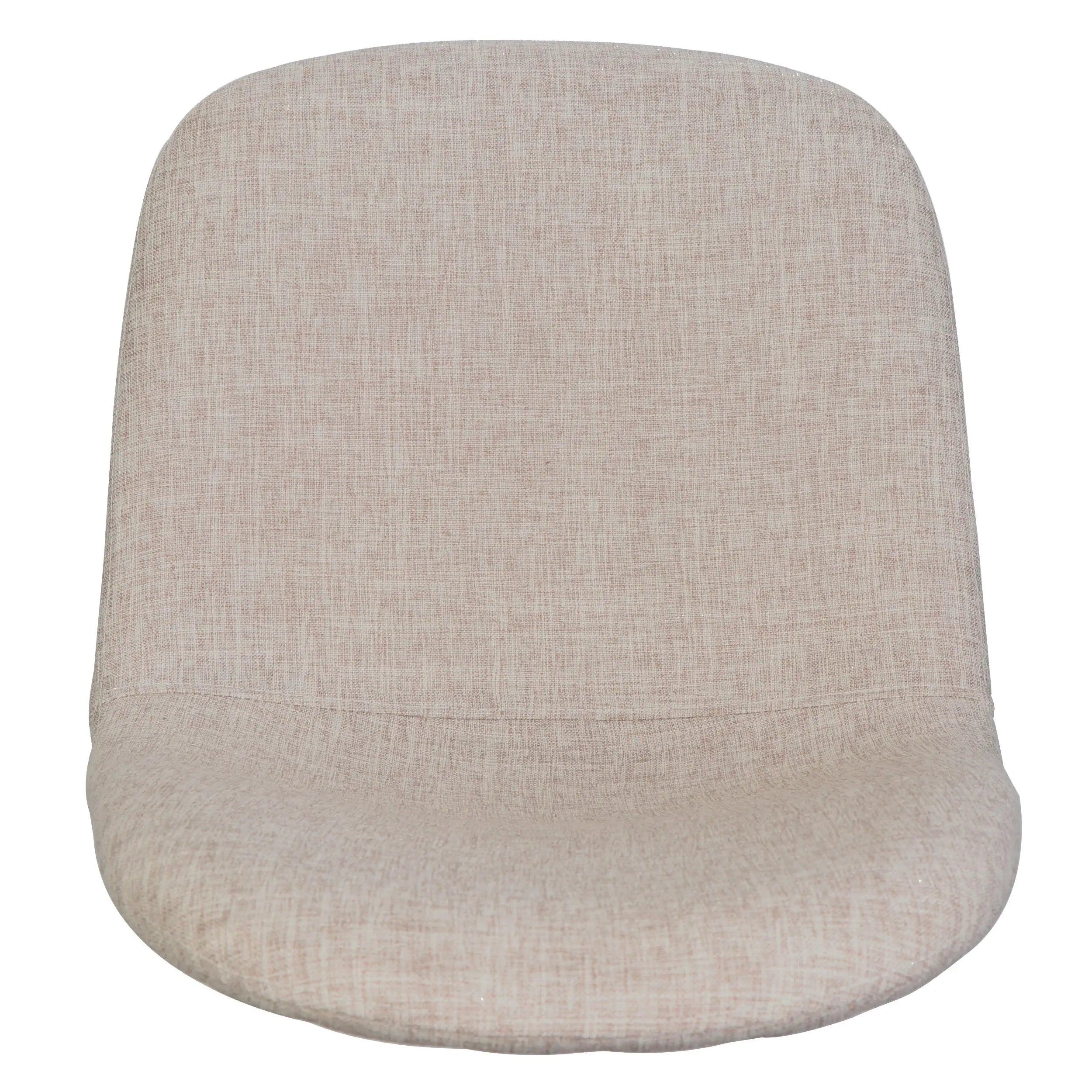 Elegant Wheat Fabric Dining Chair Set with Iron Legs and Dark Walnut Sangria Beech