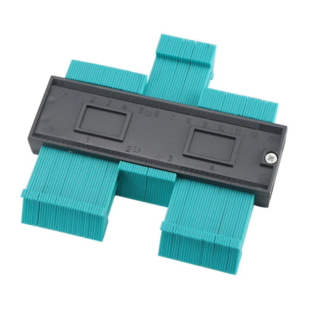 Contour Irregular Profile Measuring Gauge Ruler Teal Simba