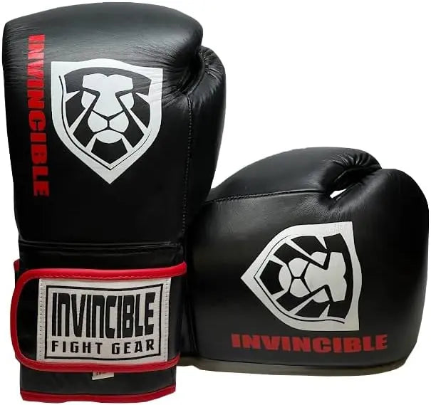 Invincible Fight Gear All Leather Boxing Bag Gloves for Mens or Womens Lemon Odysseus