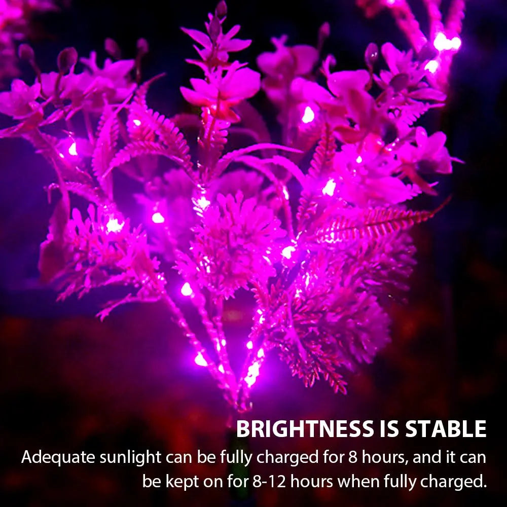 Outdoor Waterproof Solar Phalaenopsis Lamp Garden Decorative Lights Pink Iolaus