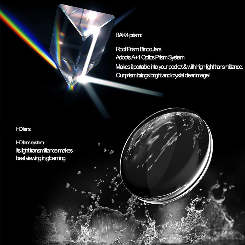 10-30X50 Zoom Binoculars, HD Professional/Waterproof Fogproof Binoculars for Adults, with Low Light Night Vision, Durable and Clear FMC BAK4 Prism Lens, for Birds Watching Hunting Traveling Outdoor