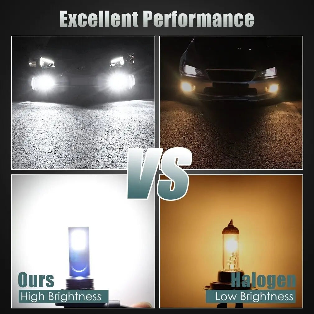 9005 9006 LED Headlights Kit Combo Bulbs 8000K High Low Beam Super Puce Gaia