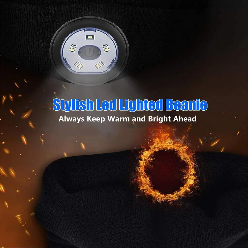 Wireless Bluetooth LED Hat with Music Speakers Light Winter Gift Pink Iolaus