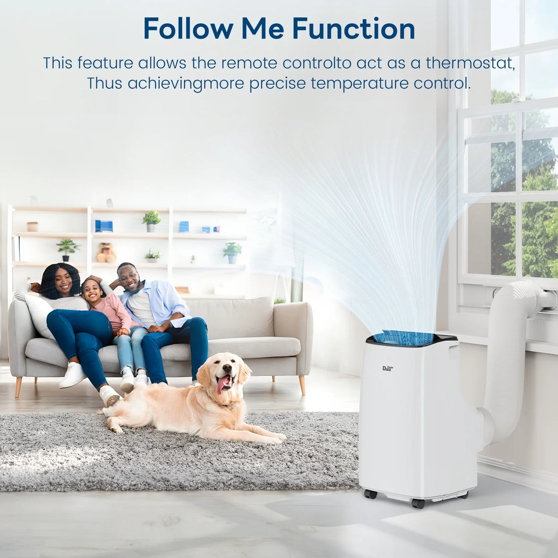 12000 BTU (ASHRAE) Portable Air Conditioners for Baseroom up to 300 Sq.Ft, with Cooler, Dehumidifier and Fan, 6550BTU (SACC) White