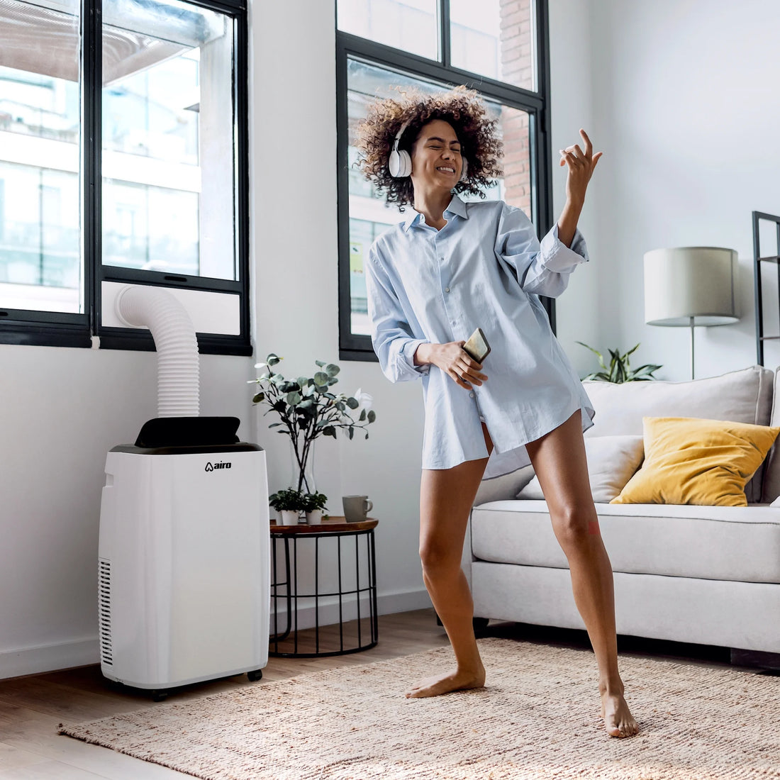 Airo Portable Air Conditioner 8000 BTU (6000 BTU DOE), Standing AC Unit with DIY Window Kit