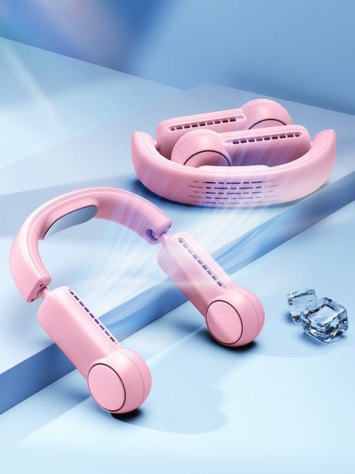 Portable Bladeless USB Rechargeable Mini Neck Fans Maroon Asteria