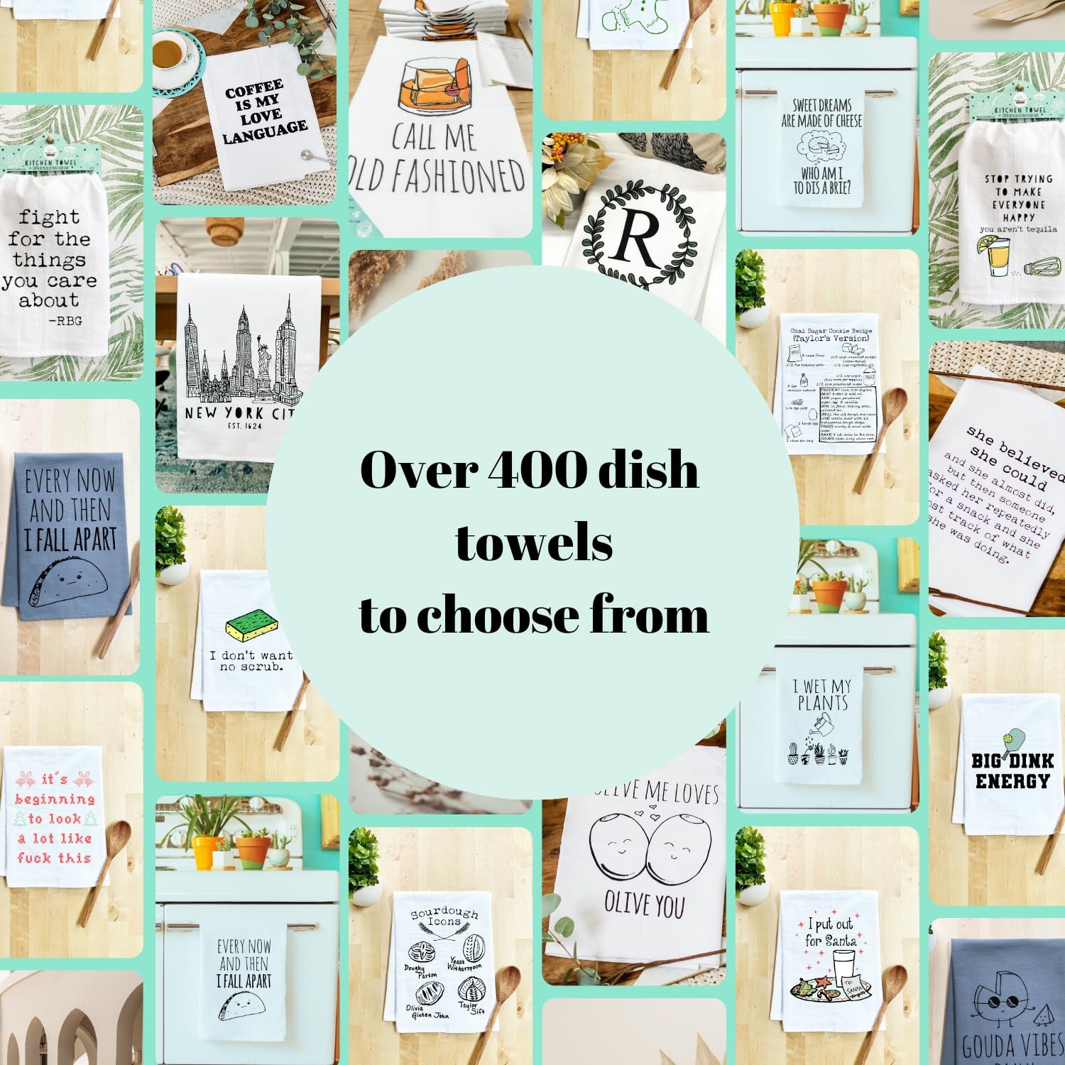 Funny Dish Towel, Every Now and Then I Fall Apart, Taco Pun, Flour Sack Kitchen Towel, Sweet Housewarming Gift, Farmhouse Kitchen Decor, White or Gray (White)