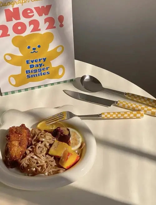 6 - Pack Modern Checkered Flatware Sets ( $4 / count ) Inspecial Home