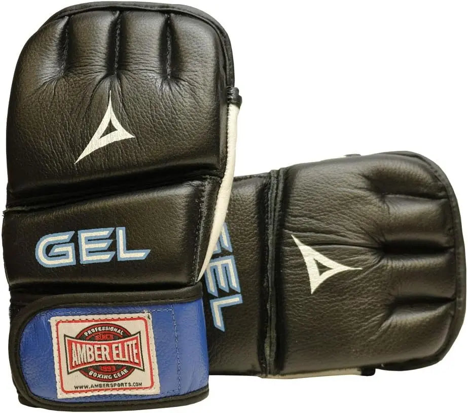 Gel Sparring MMA Glove, Real Leather Combat Mitts, Shock Absorbing Gel Lemon Odysseus