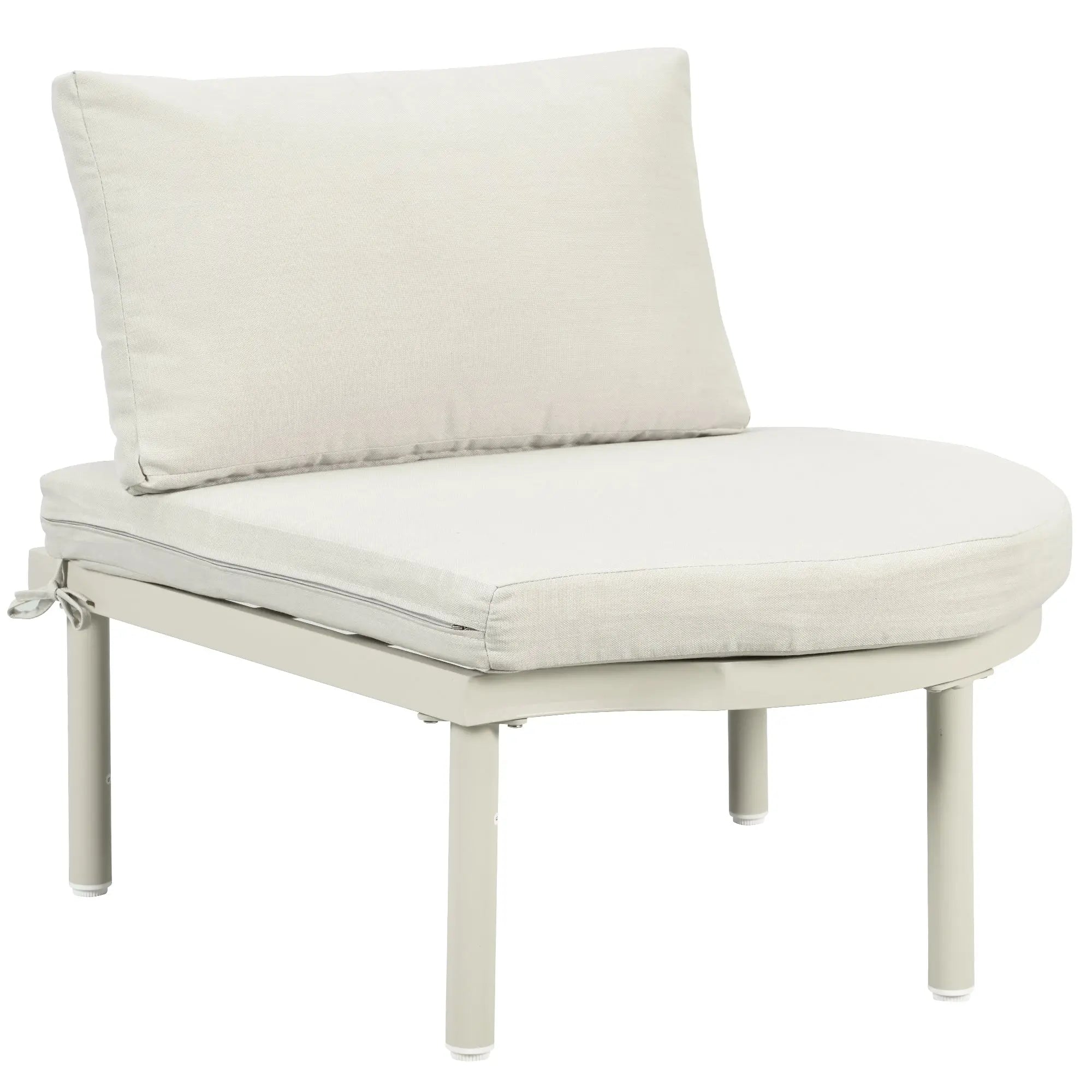 6-Piece Patio Sofa Furniture Set, Half Moon Outdoor Sectional Sofa Sangria Beech